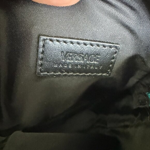 Versace Blue Croc-Embossed Medusa Mini Phone Case Bag 1006192 - Picture 11 of 15